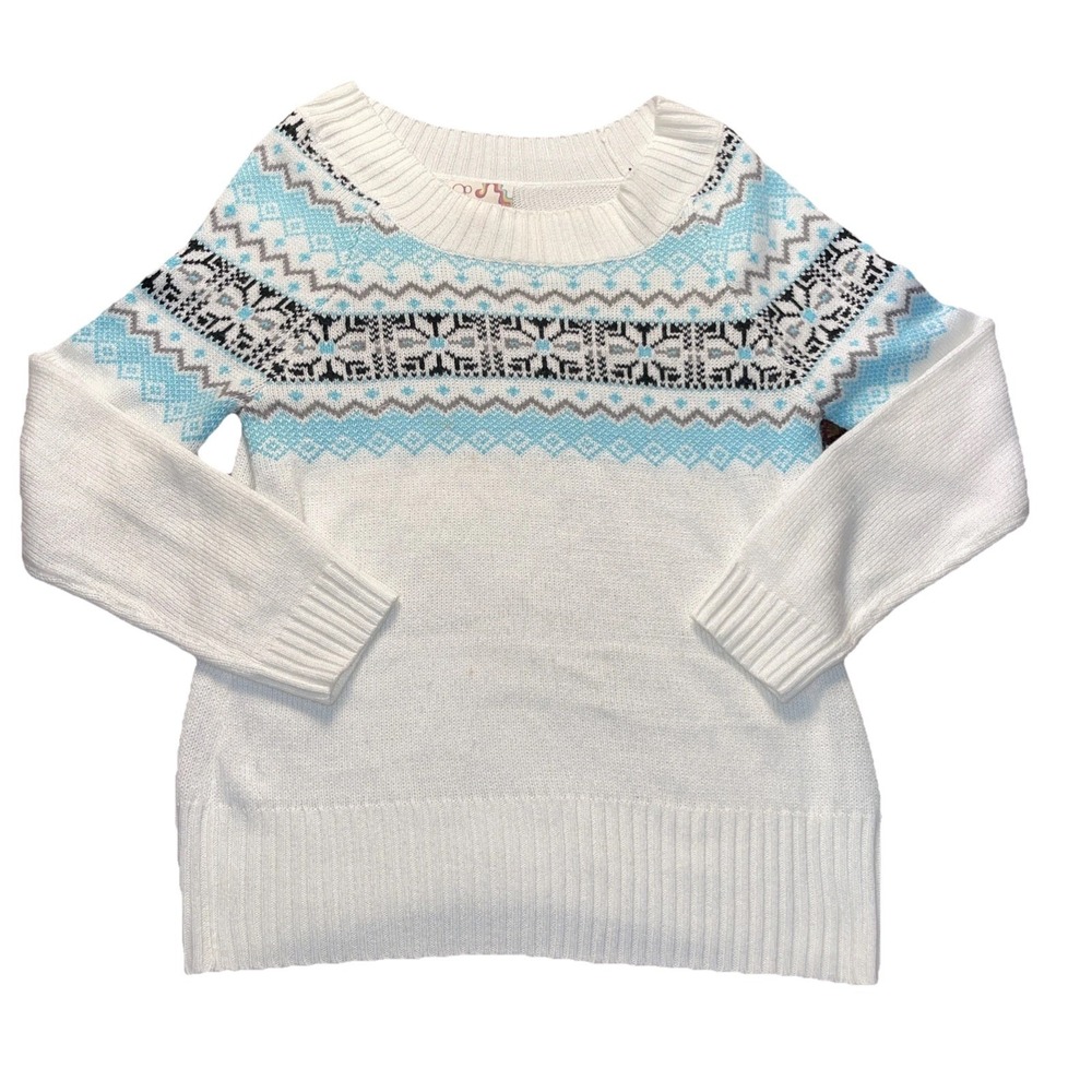 Vintage OP Sweater Ocean Pacific Fair Isle Size XL Pastel Lightweight Y2K